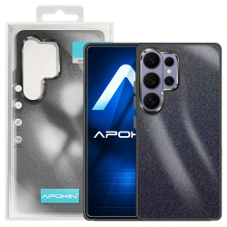 Capa Duro Designer com Glitter para Samsung Galaxy S26 Ultra Preto
